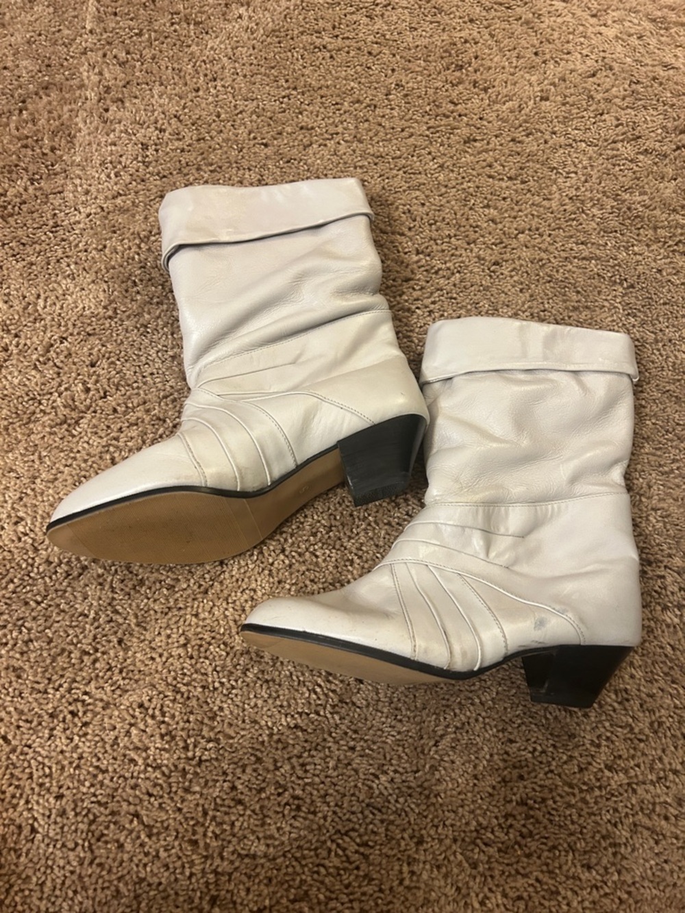 Vintage light gray boots